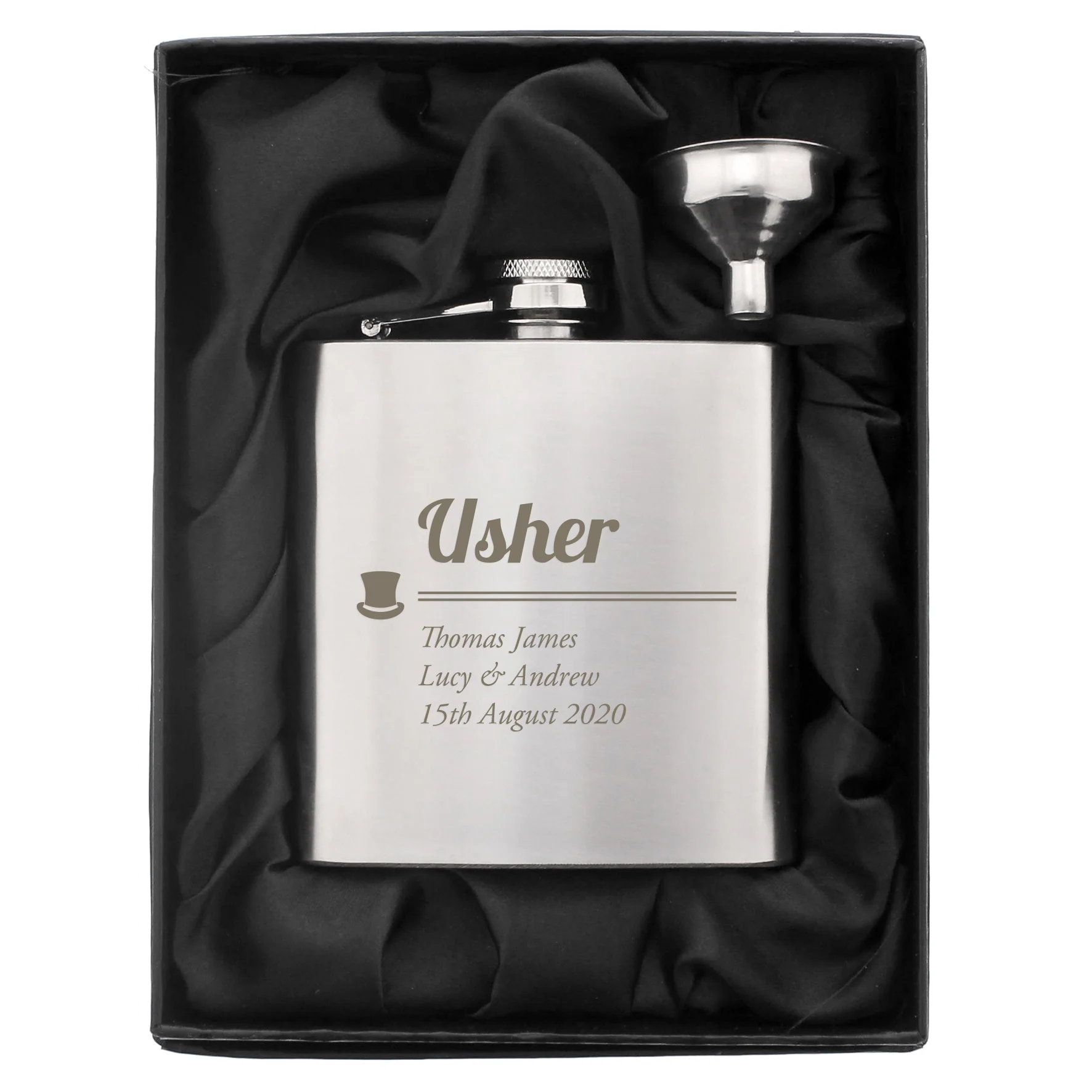 Personalised Usher Hip Flask - Image 3