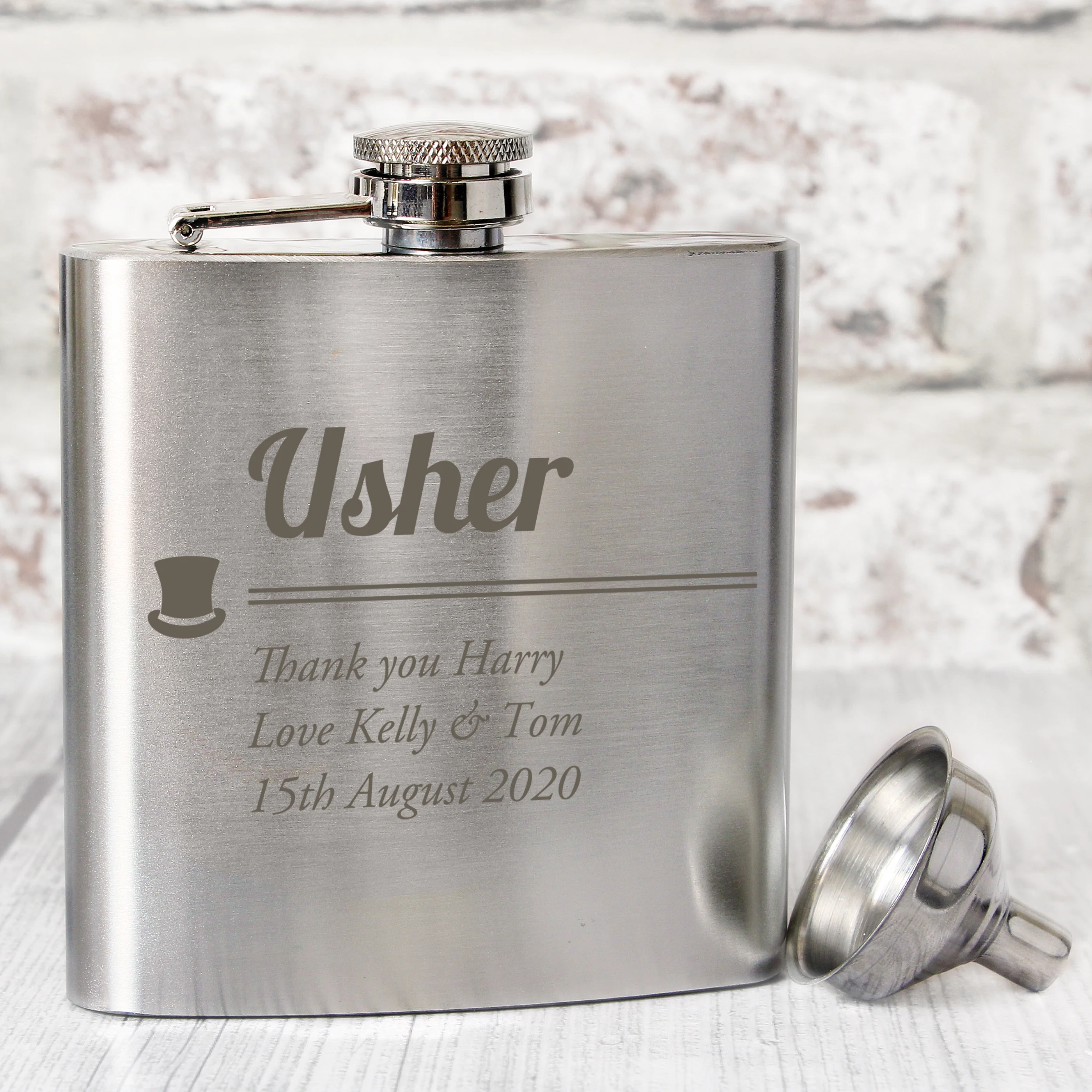 Personalised Usher Hip Flask - Image 4