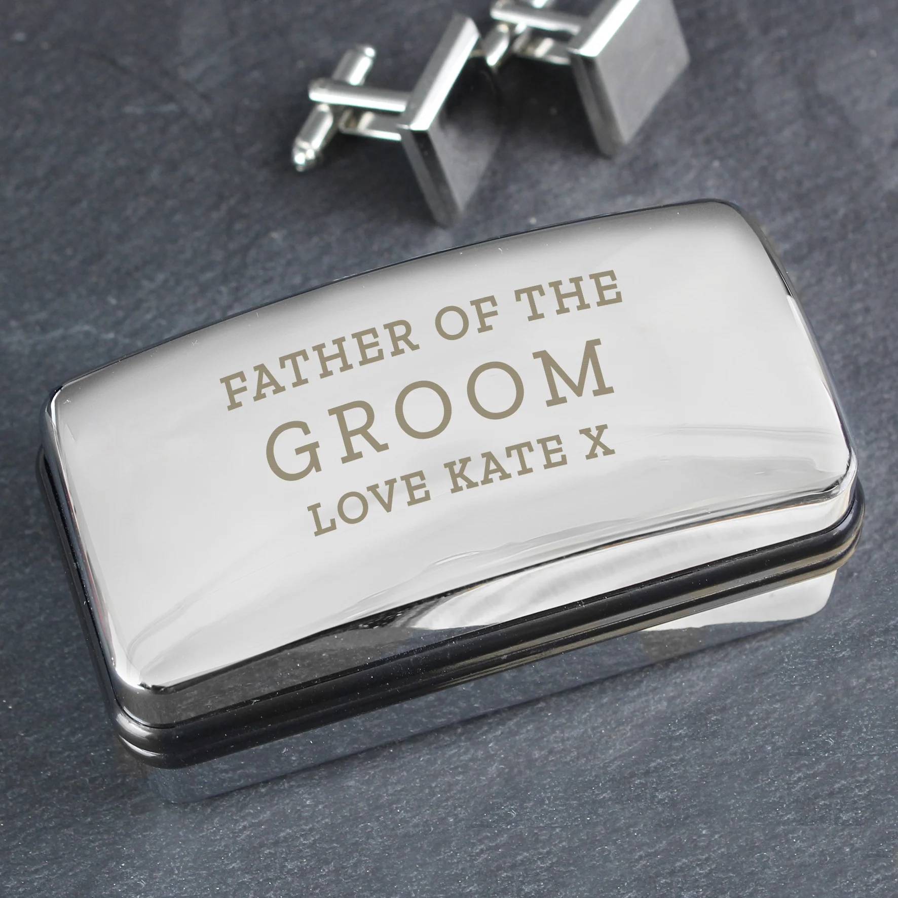 Personalised Wedding Cufflink Box - Image 5