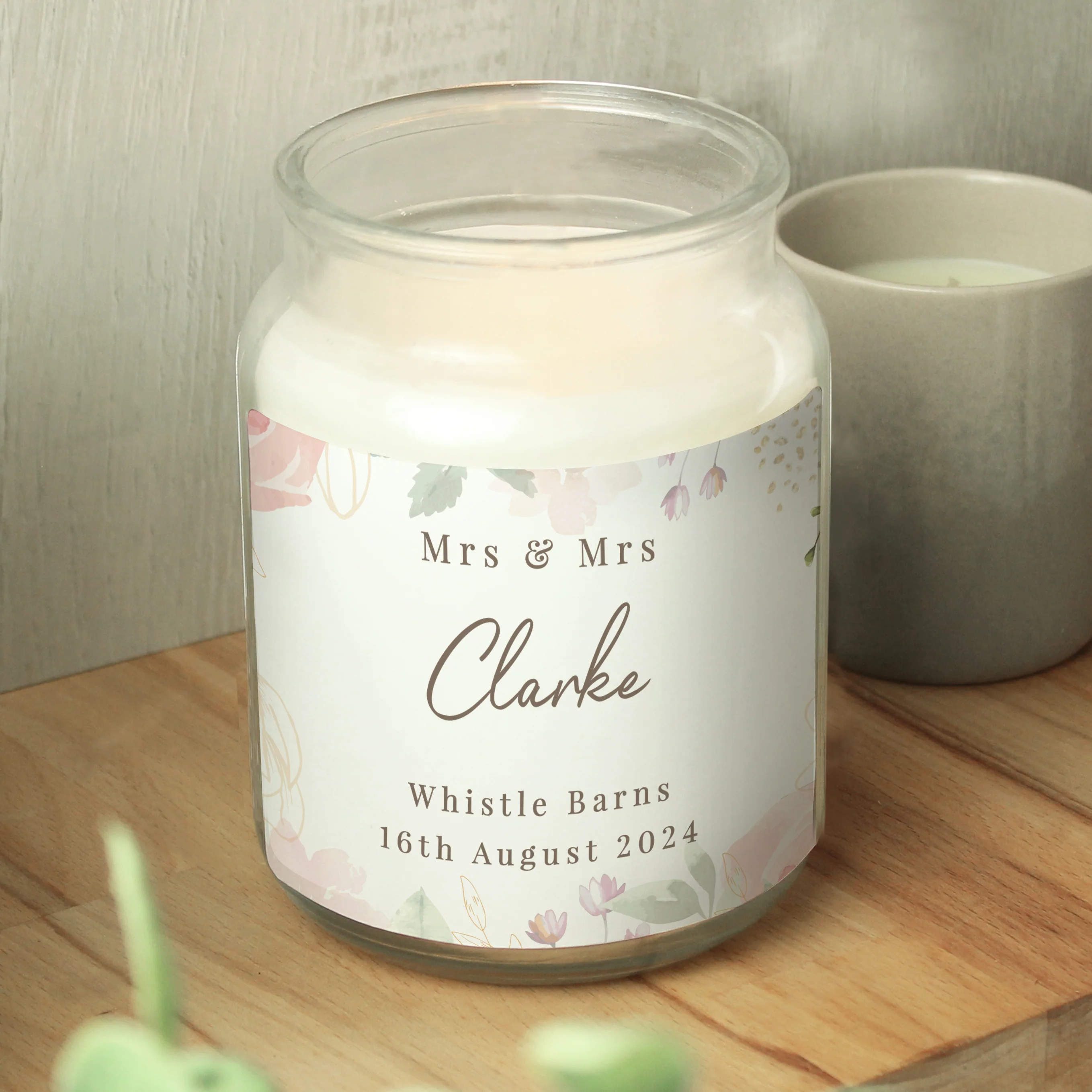 Personalised Wedding Large Candle Jar - Image 2