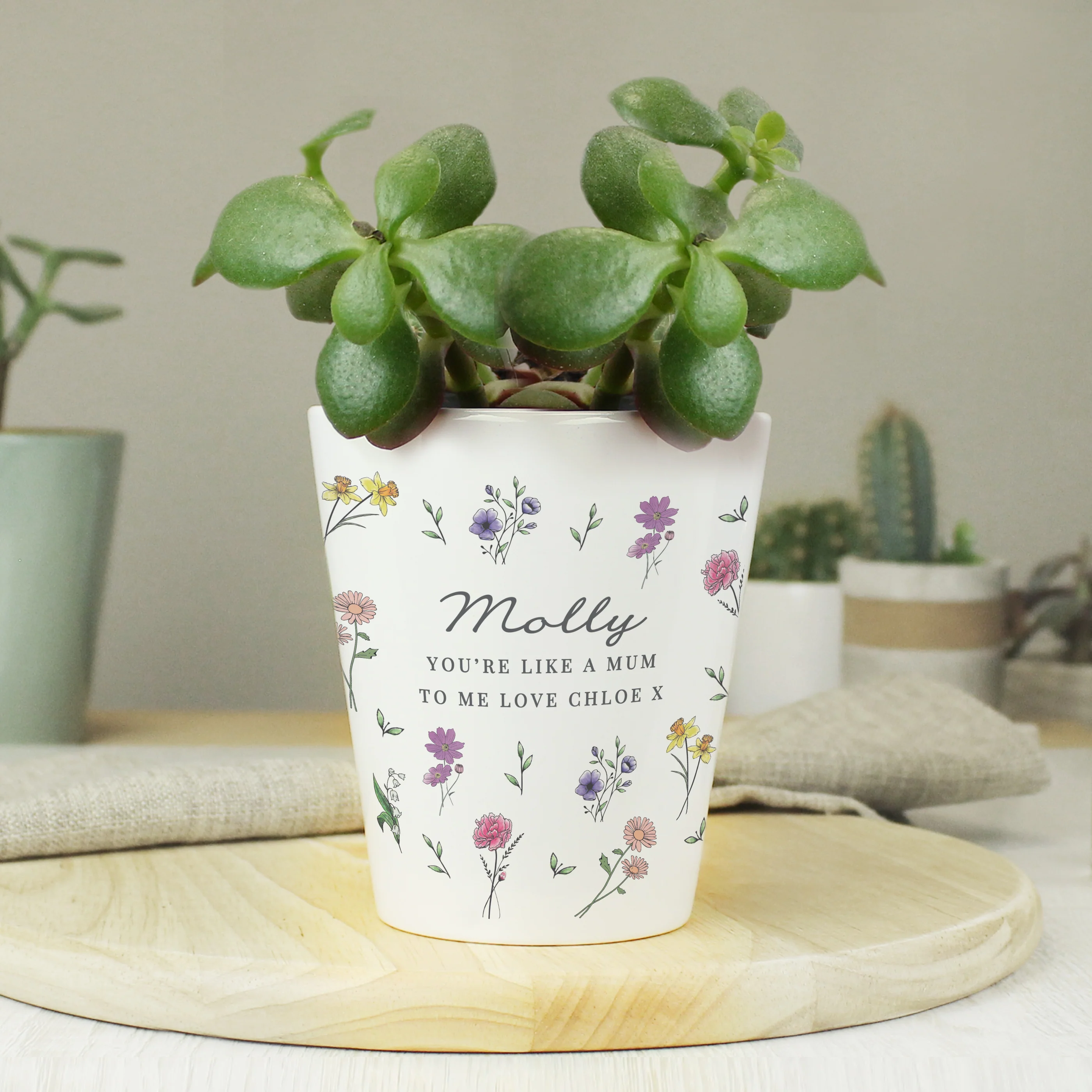 Personalised Wild Flowers Plant Pot - Image 3