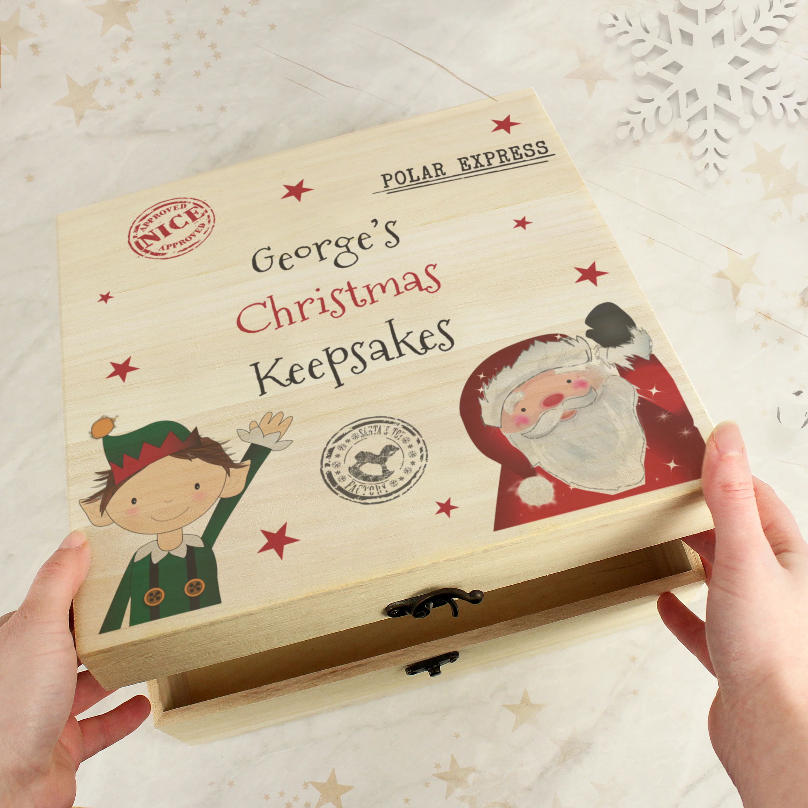 Personalised Wooden Christmas Eve Box - Image 3
