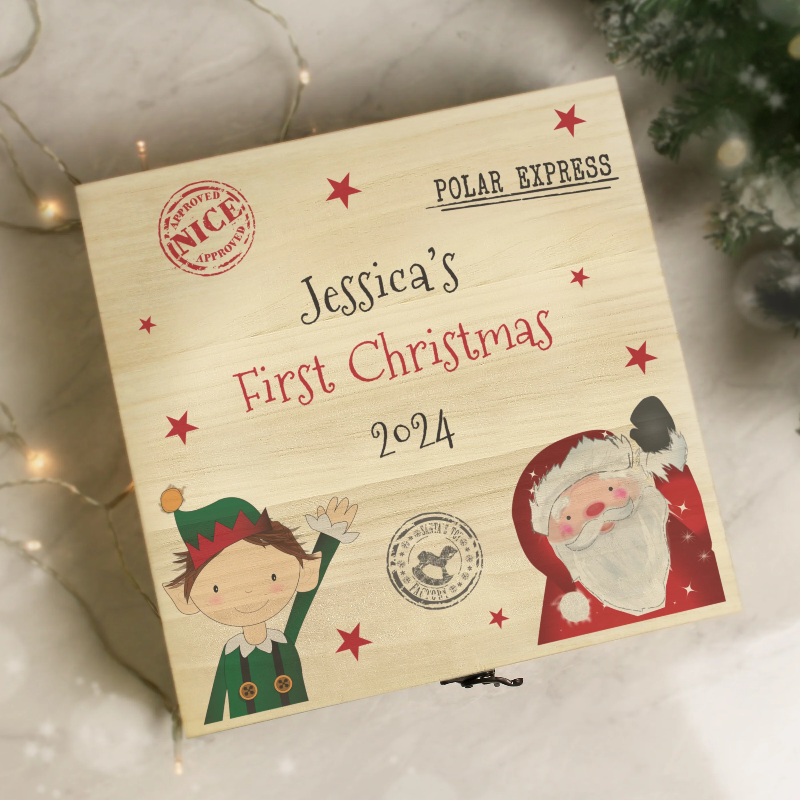 Personalised Wooden Christmas Eve Box - Image 4