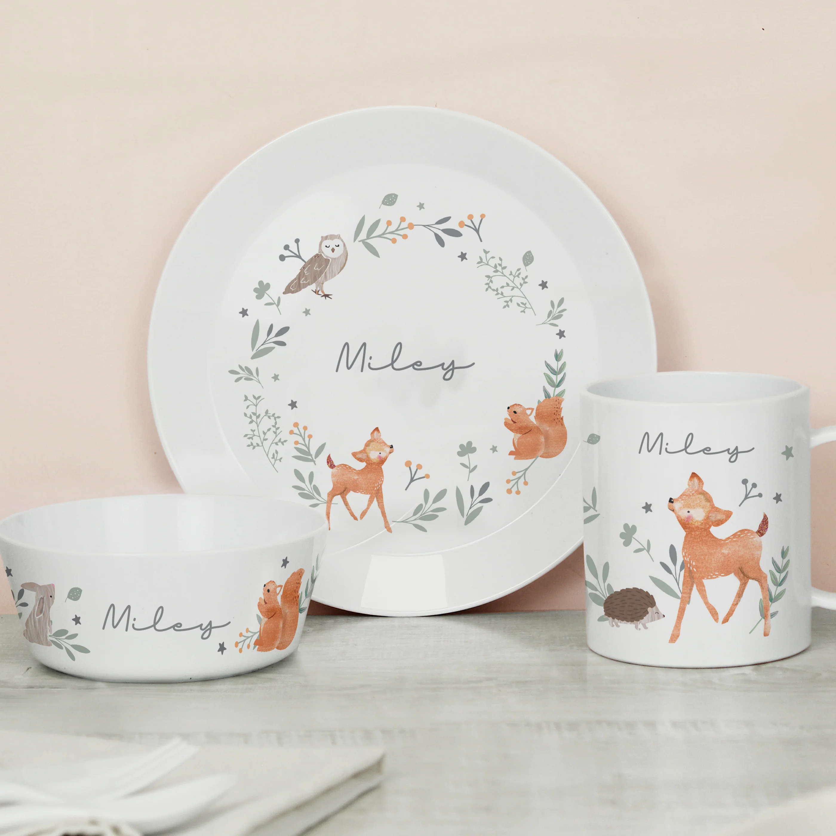 Personalised Woodland Animals Breakfast Set - Image 2