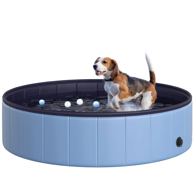 Foldable Pet Paddling Pool Swimming Pool Indoor/Outdoor Collapsible F80 × 20H Cm - Image 2