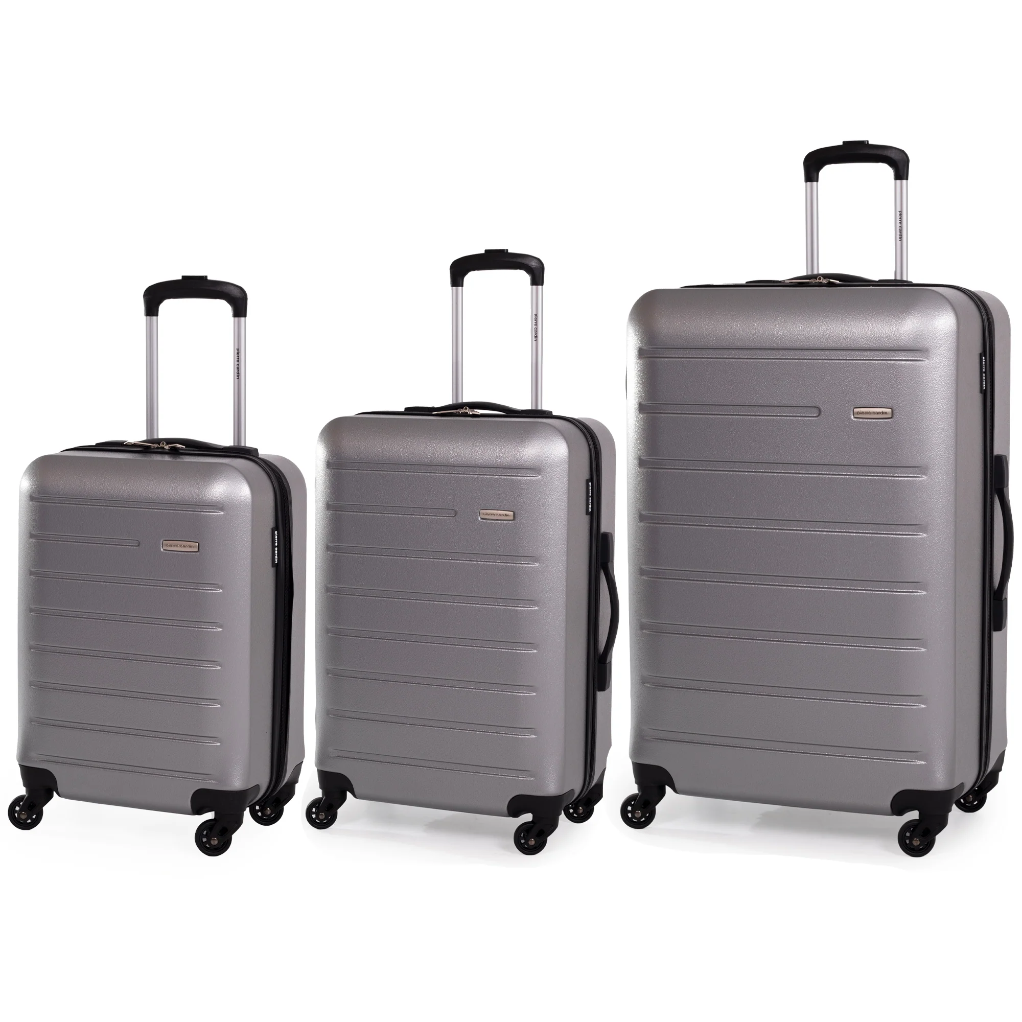 Pierre Cardin Hard Shell Lightweight 4 Wheel Durable Travel Suitcase.