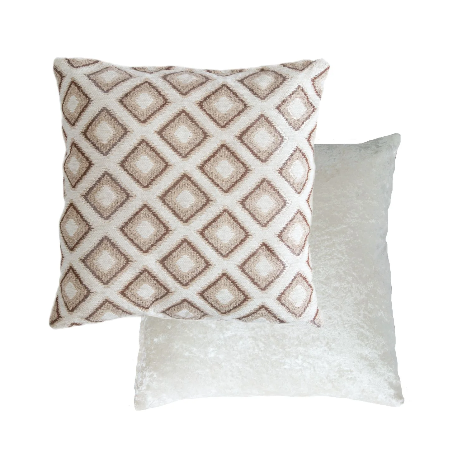 Pisa Geometric Jacquard Cushion Cover in Cream - Image 2
