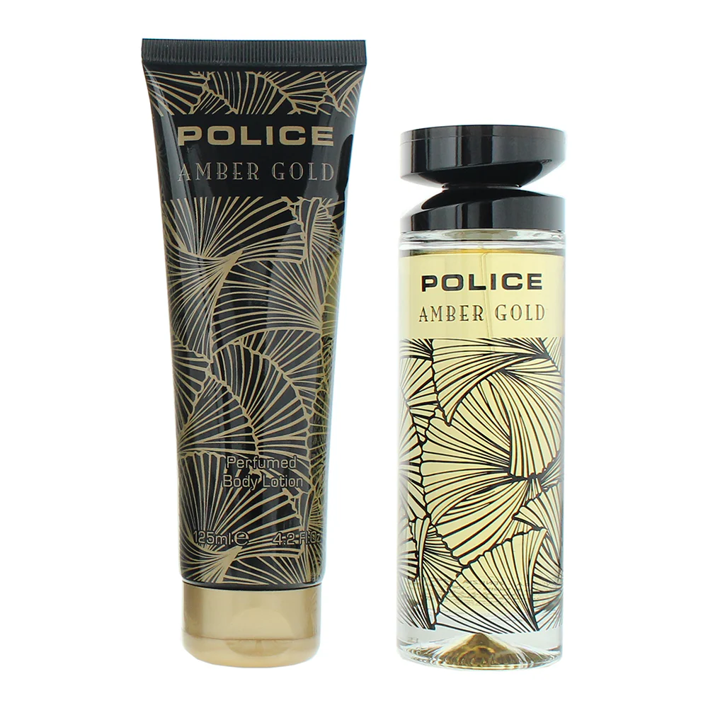 Police Amber Gold Women 2 Piece Gift Set: Eau De Toilette 100ml + Body Lotion 12 - Image 2