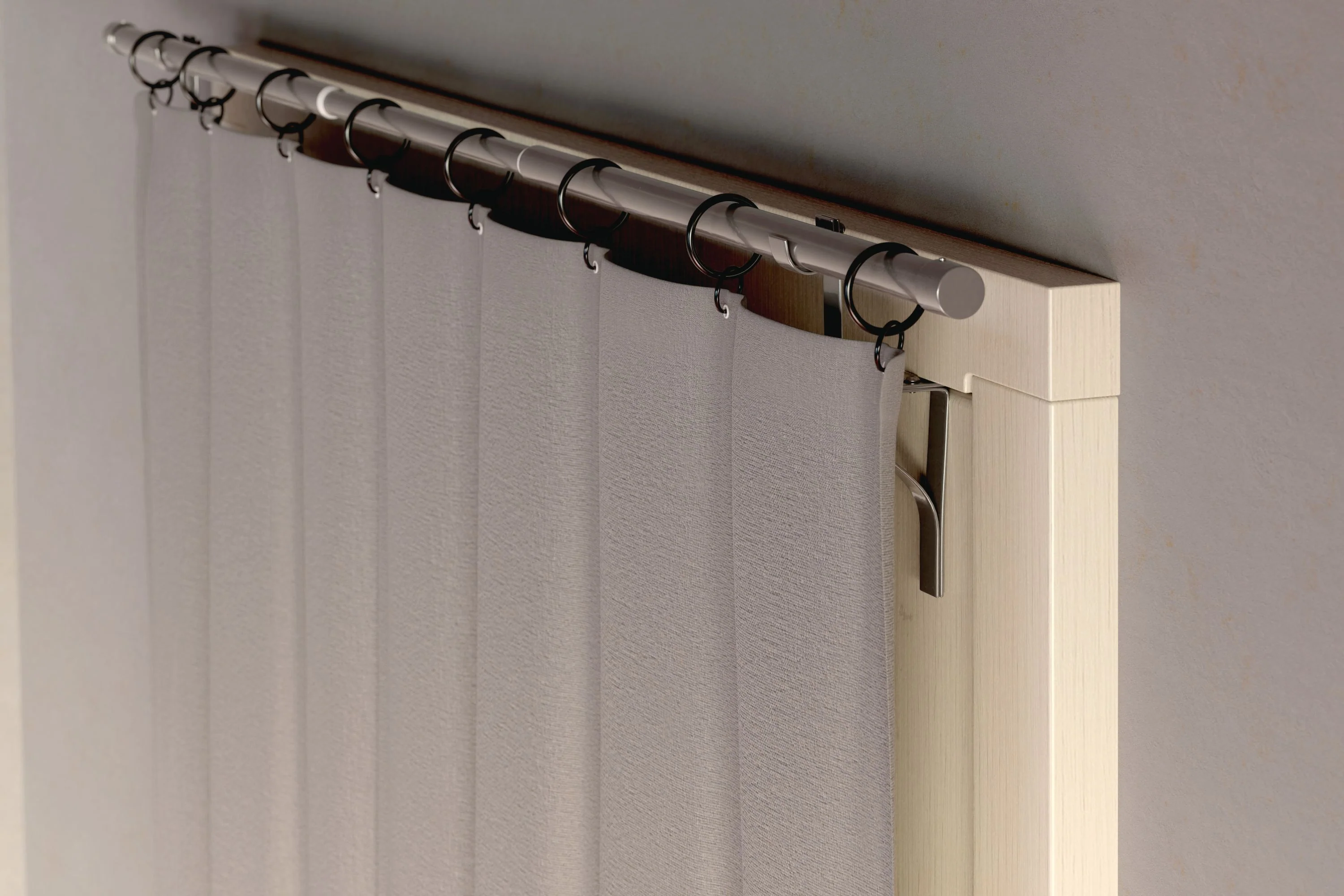PortePole - Extendable Door Curtain Pole In White - Image 3