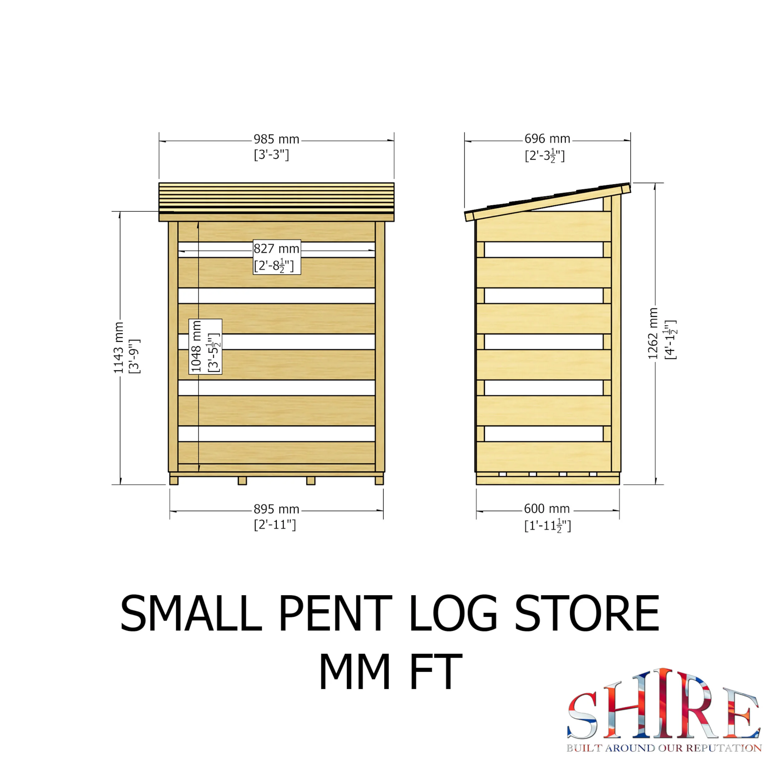Pressure Treated Log Store - Image 7