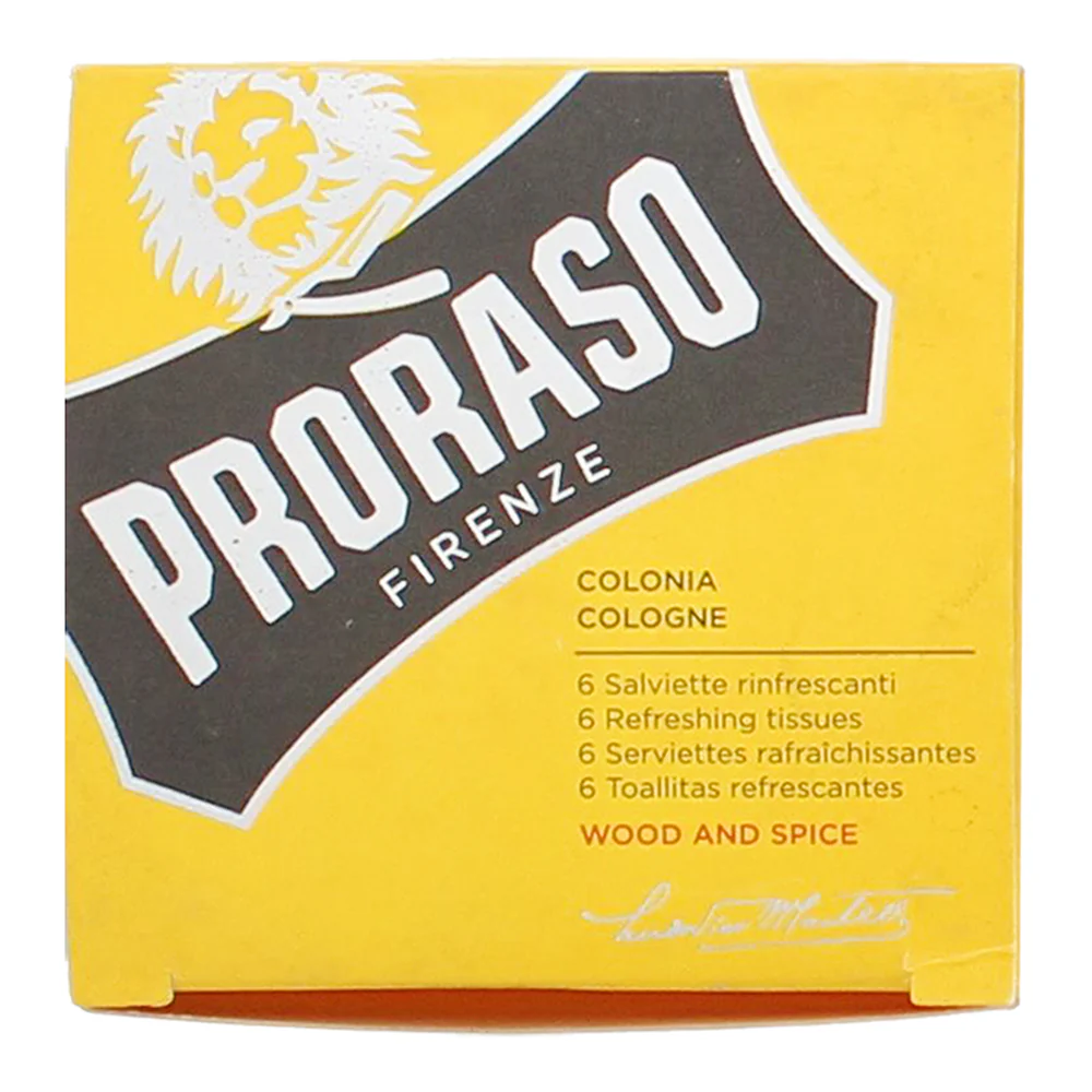 Proraso Wood And Spice Refreshing Tissues 6pcs - Image 4