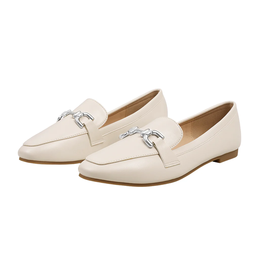 PU Leather Closed Toe Loafers - Image 3