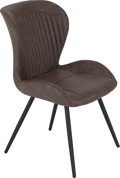 QUEBEC DINING CHAIR (X4 PER BOX) - BROWN PU - Image 2