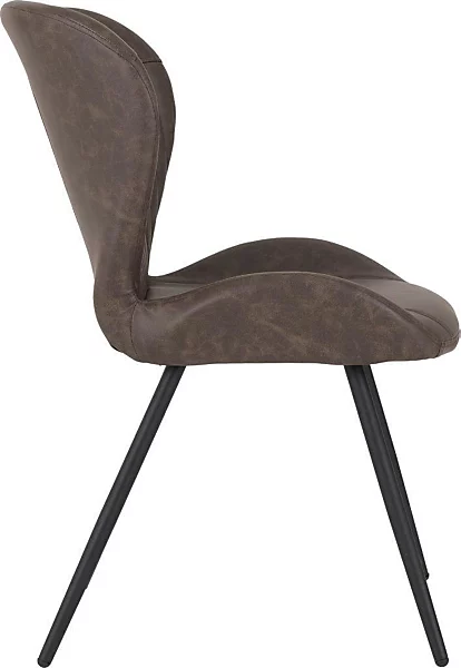 QUEBEC DINING CHAIR (X4 PER BOX) - BROWN PU - Image 3