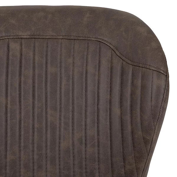 QUEBEC DINING CHAIR (X4 PER BOX) - BROWN PU - Image 6