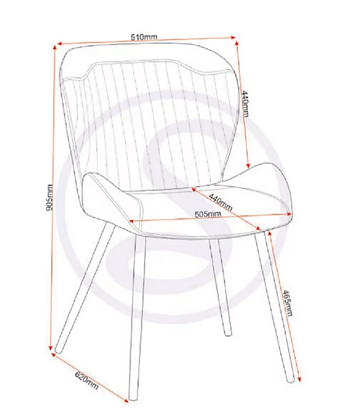 QUEBEC DINING CHAIR (X4 PER BOX) - BROWN PU - Image 7