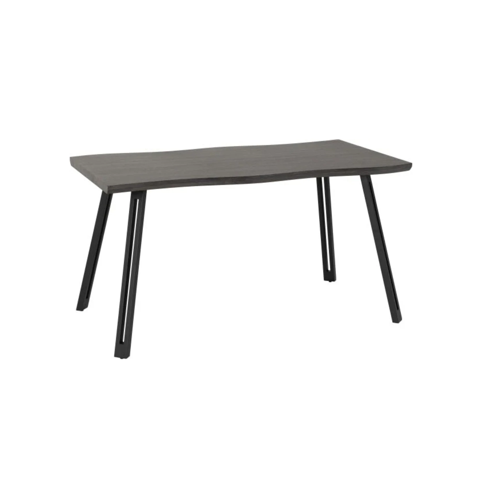 QUEBEC WAVE EDGE DINING TABLE - BLACK WOOD GRAIN