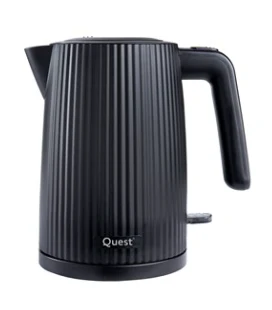Quest Black Grooved 3kw 1.5L Jug Kettle