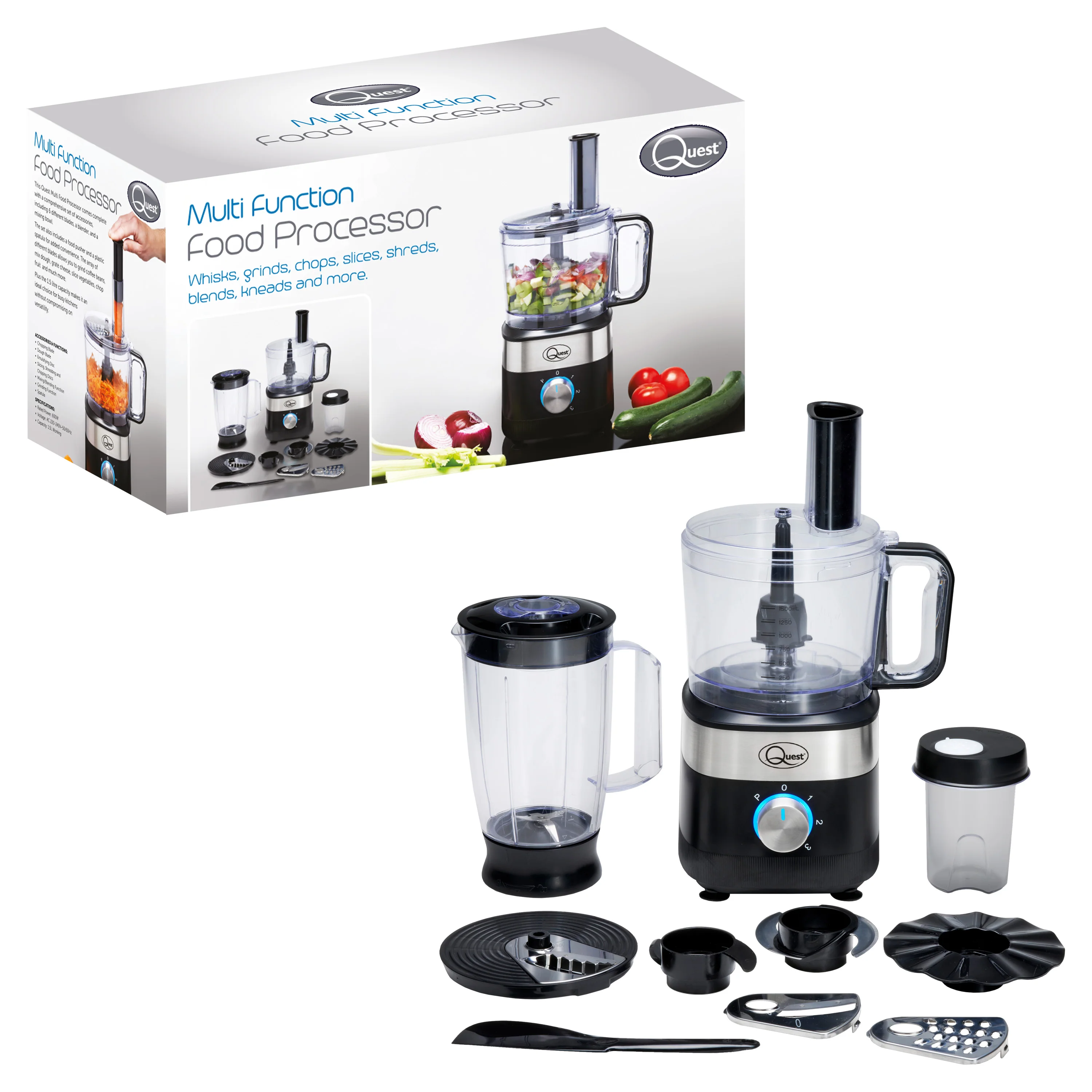 Quest Multi Function Food Processor Black