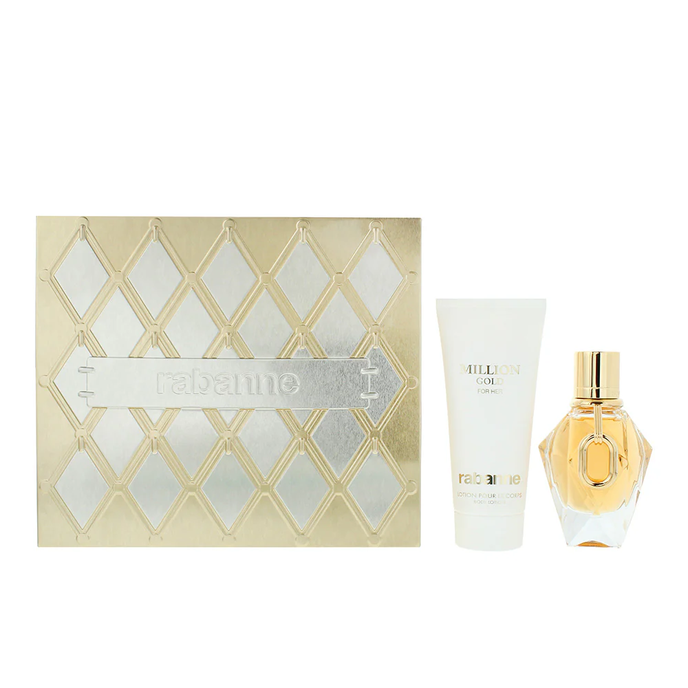 Rabanne Million Gold For Her 2 Piece Gift Set: Eau De Parfum 50ml - Body Lotion