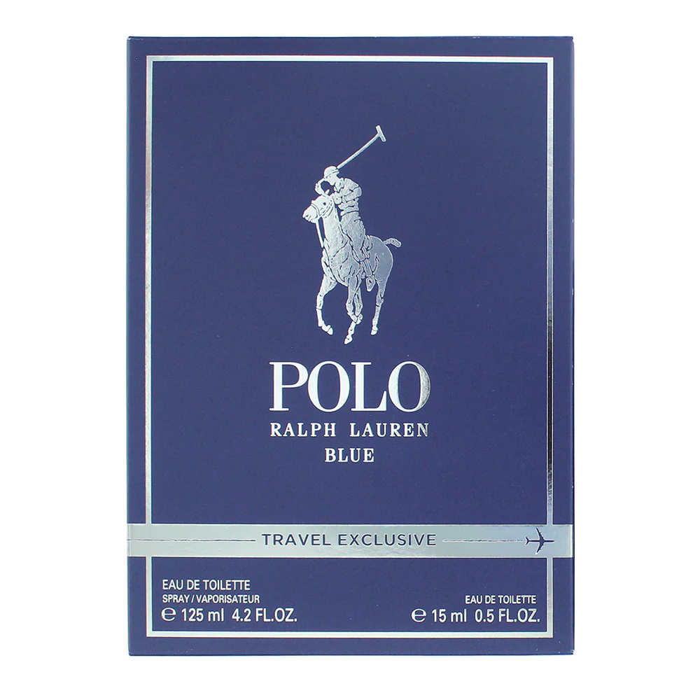 Ralph Lauren Polo Blue 2 Piece Gift Set: Eau De Toilette 125ml - Eau De Toilette 15ml - Image 3