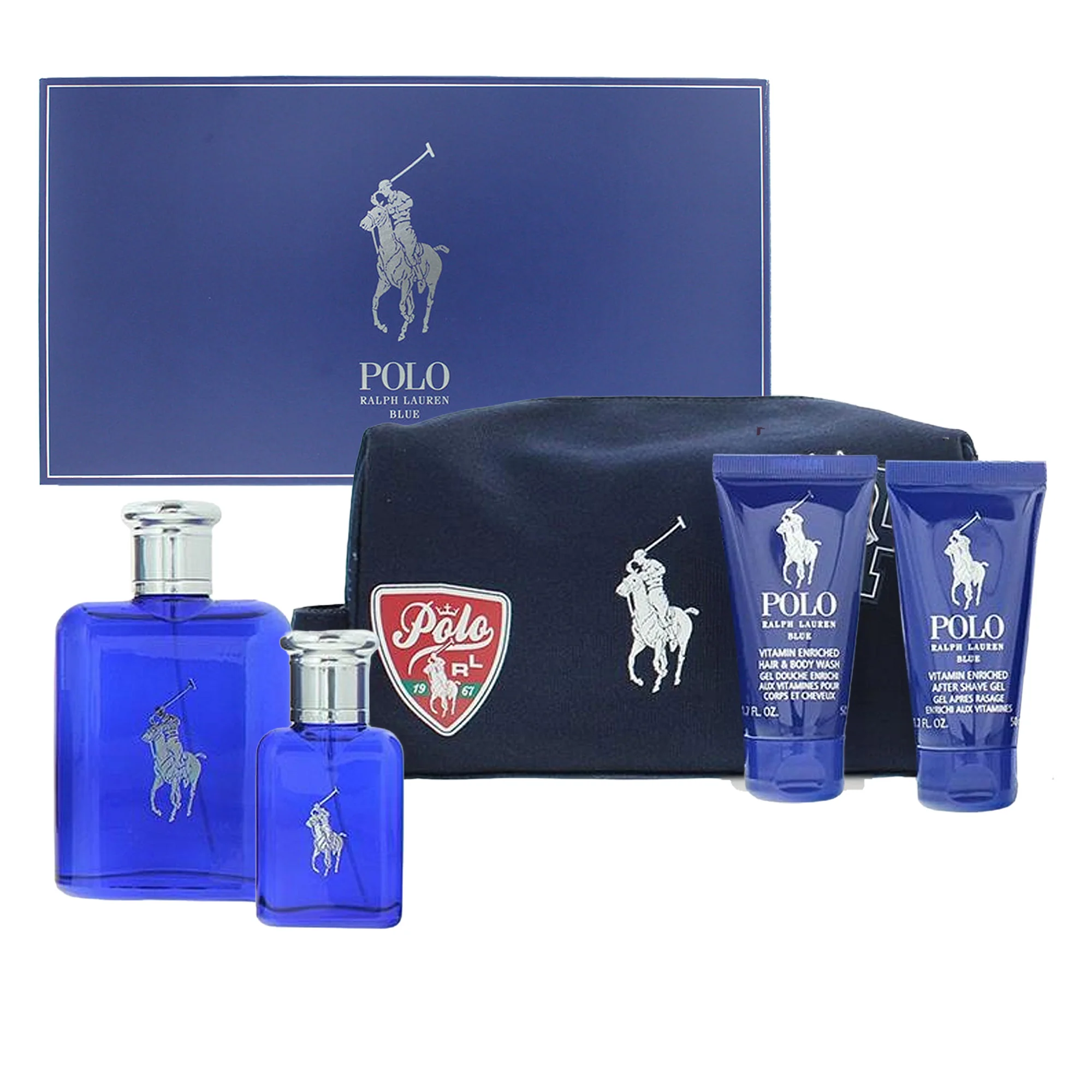 Ralph Lauren Polo Blue 4 Piece Gift Set: Eau de Toilette 125ml - Eau de Toilette 40ml - 50ml Shower Gel - 50ml Aftershave Balm - Image 6