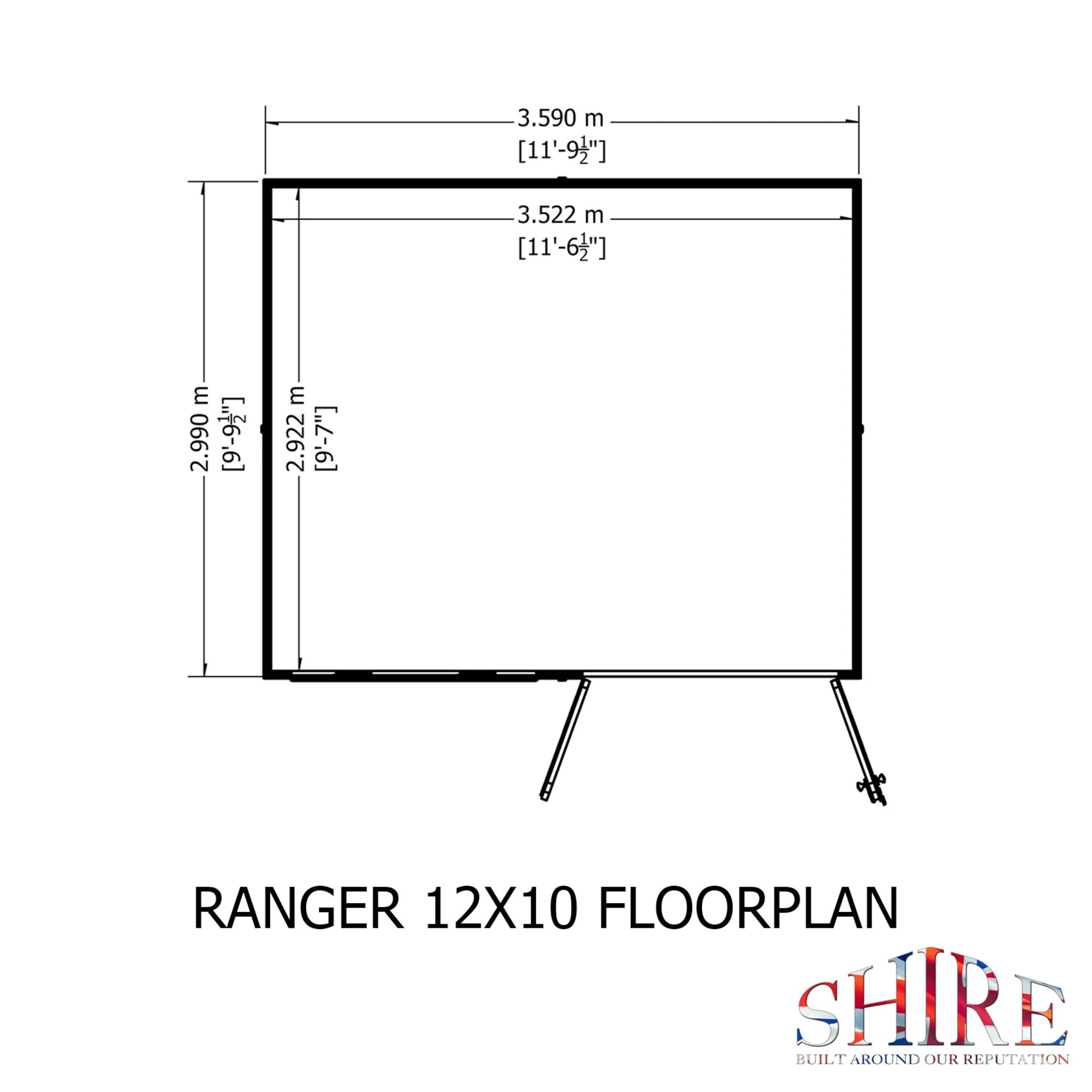 Ranger Pent Shiplap Shed - Image 17