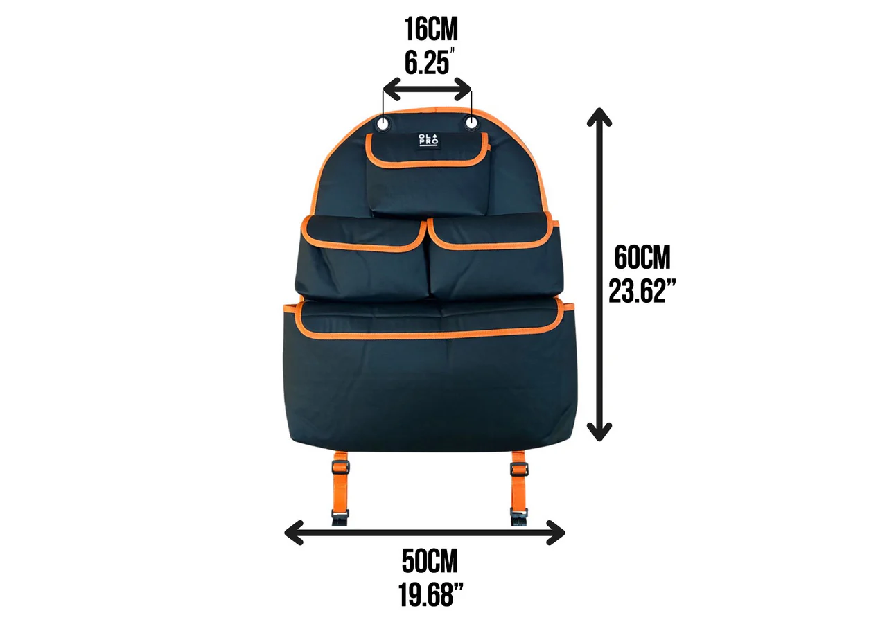 Rear Single Seat Storage Organiser - Orange - Image 4