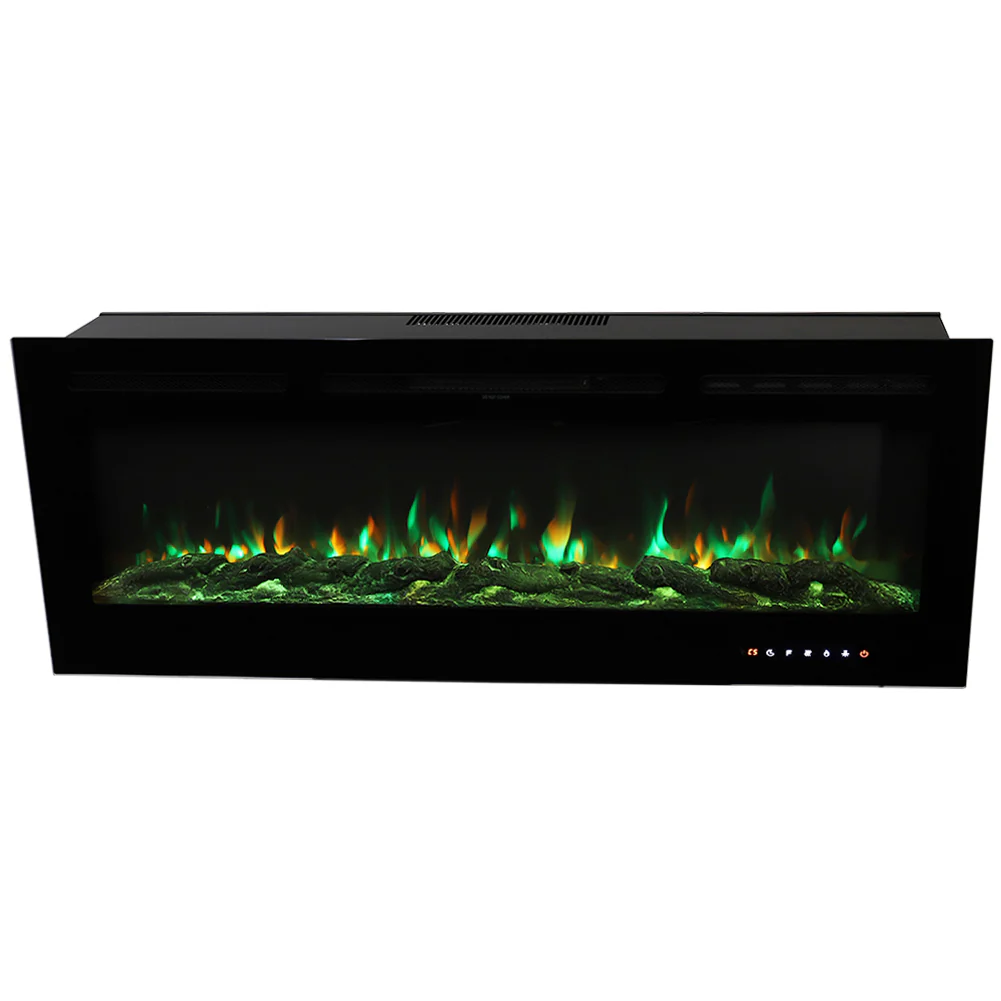 Recessed/Wall Mounted Electric Fireplace Adjustable Flame With Remote - Image 4