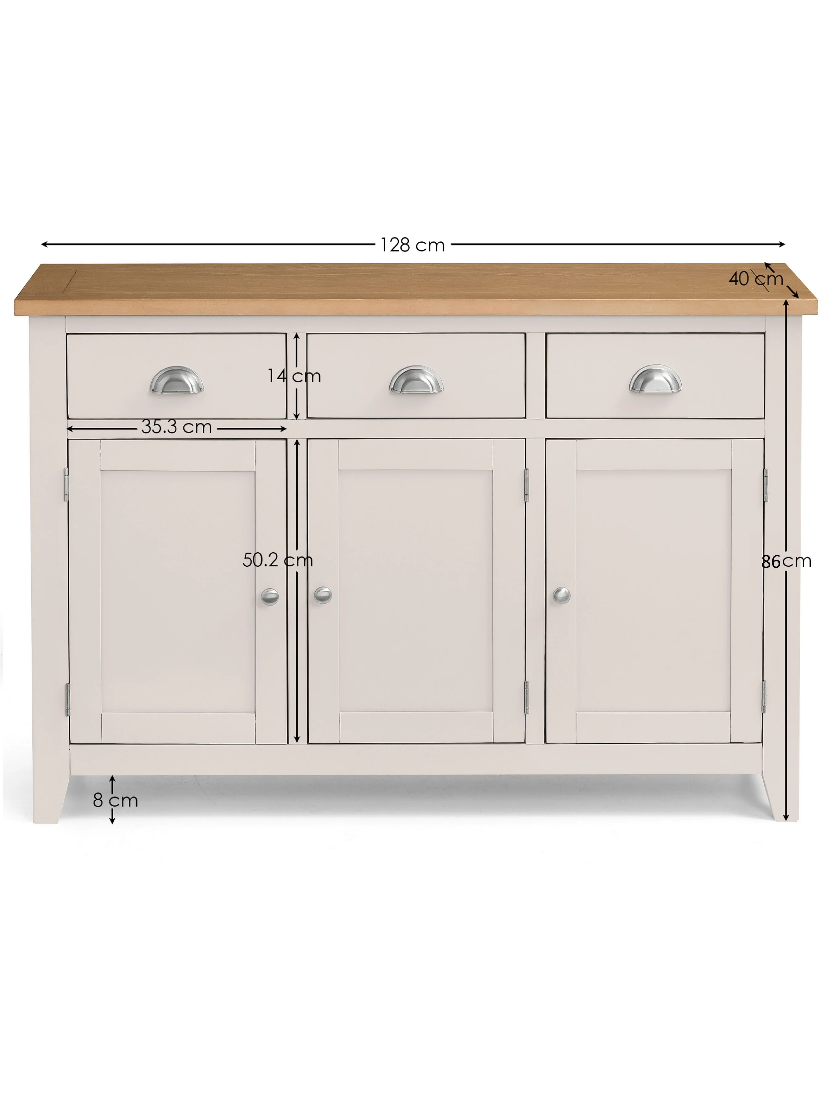 Kensington Sideboard - Elephant Grey/Pale Oak - Image 5
