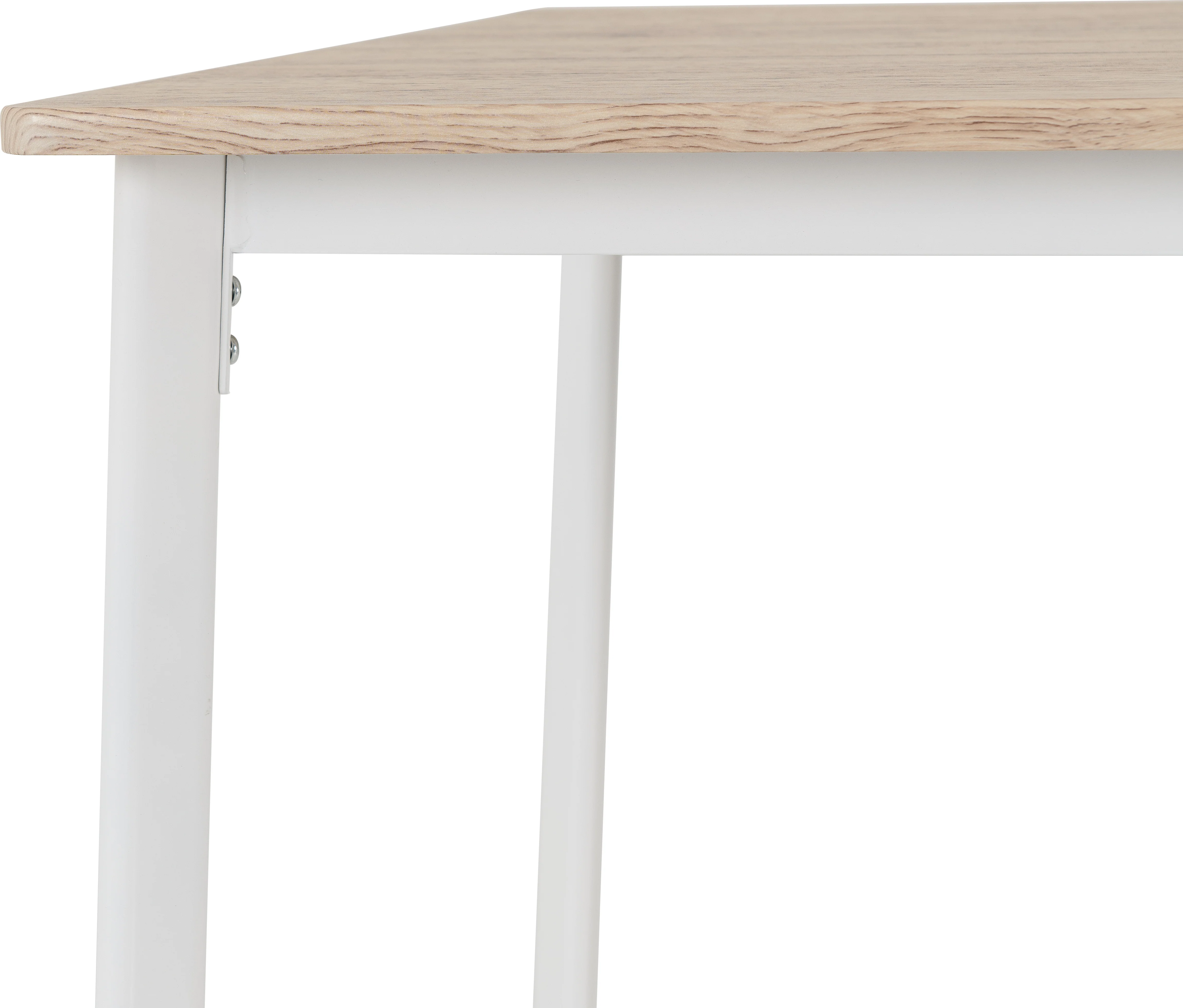 RILEY SMALL DINING SET - WHITE/LIGHT OAK EFFECT VENEER - Image 5
