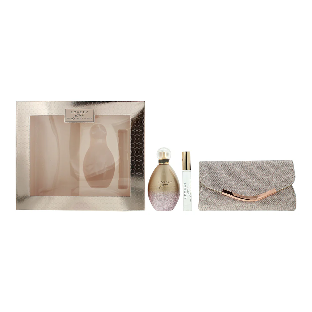 Sarah Jessica Parker Lovely You 3 Piece Gift Set: Eau De Parfum 100ml - Eau De Pafum 10ml - Bag