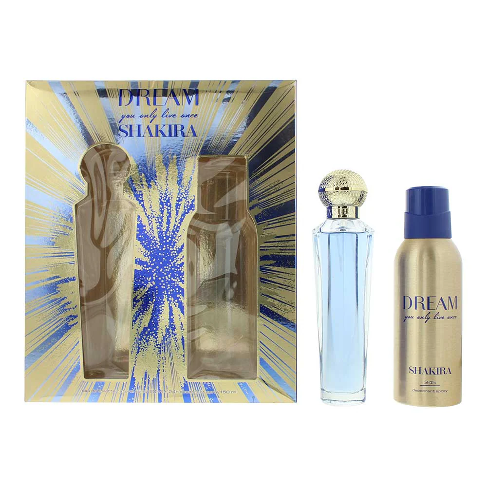 Shakira Dream You Only Live Once 2 Piece Gift Set: Eau De Toilette 80ml - Deodorant