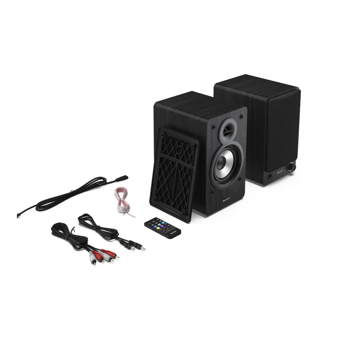 Sharp Bookshelf Speaker - Black - Image 6