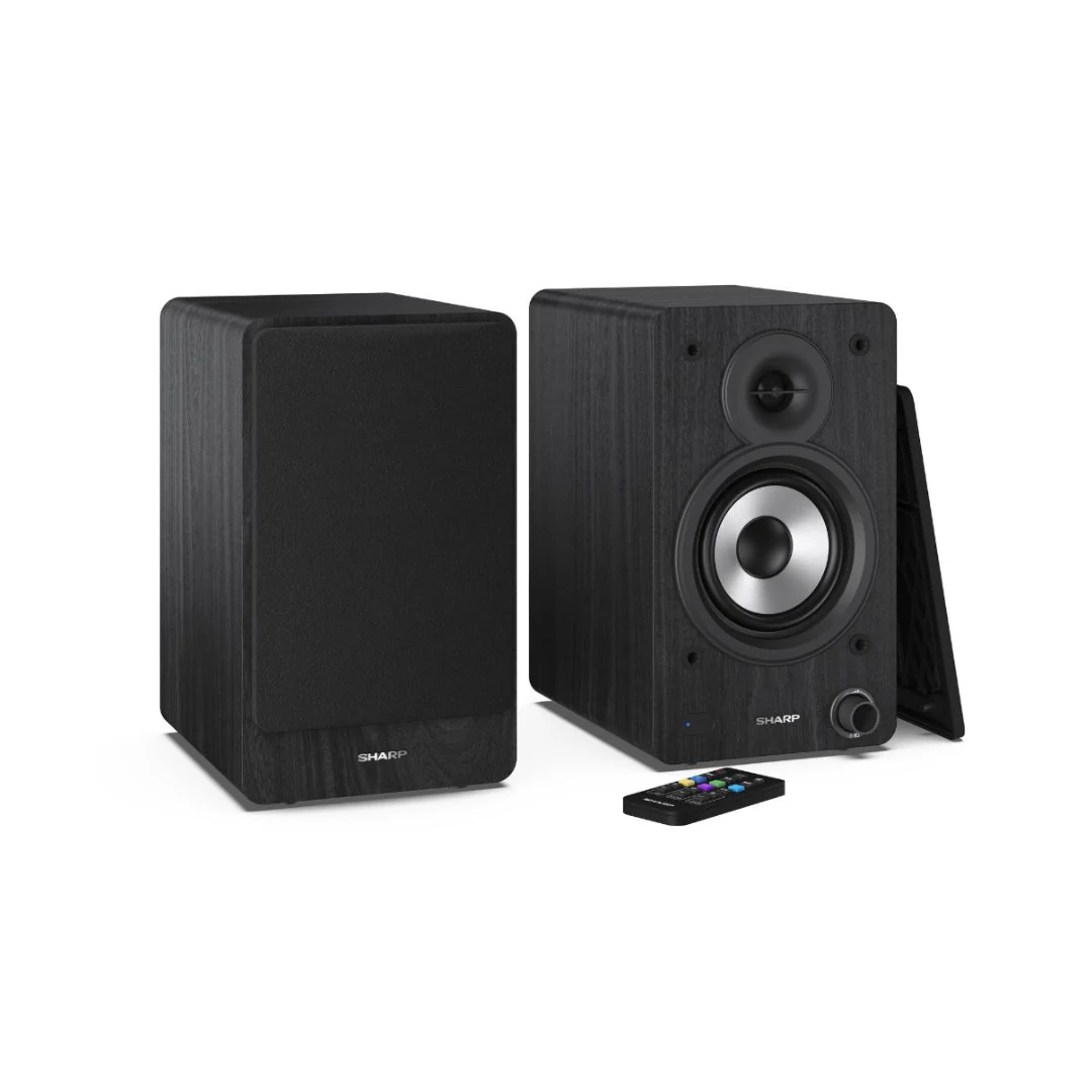 Sharp Bookshelf Speaker - Black - Image 7