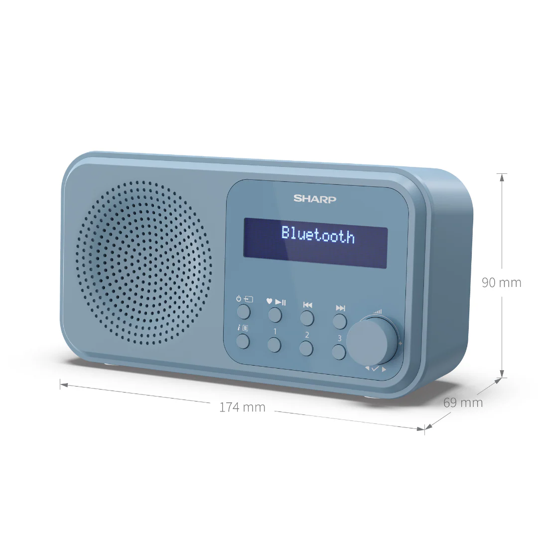 Sharp Tokyo Portable Radio - Steel Blue - Image 7