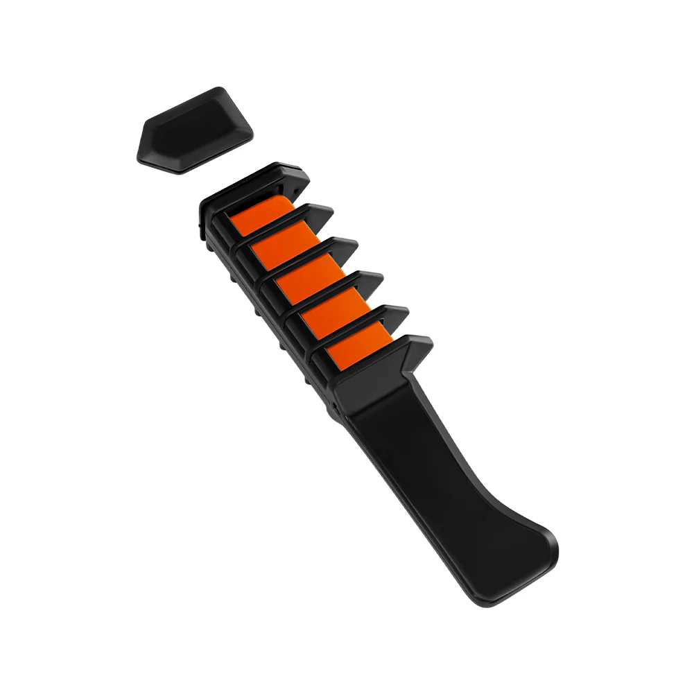 Sheonly 8 Piece Temporary Hair Green & Orange Chalk Comb - Image 8
