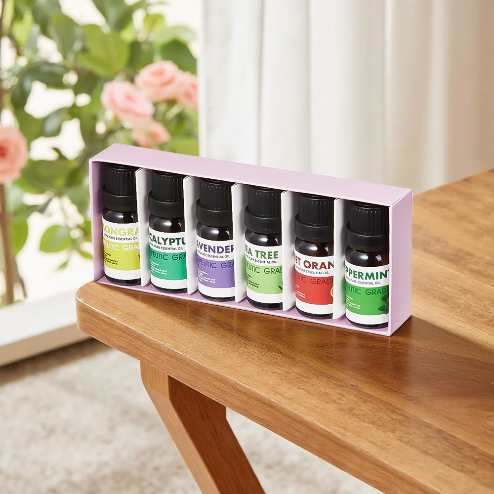 Sheonly 6 Bottles 10ml Aromatherapy Diffuser Scented Essential Oil Set - Image 5