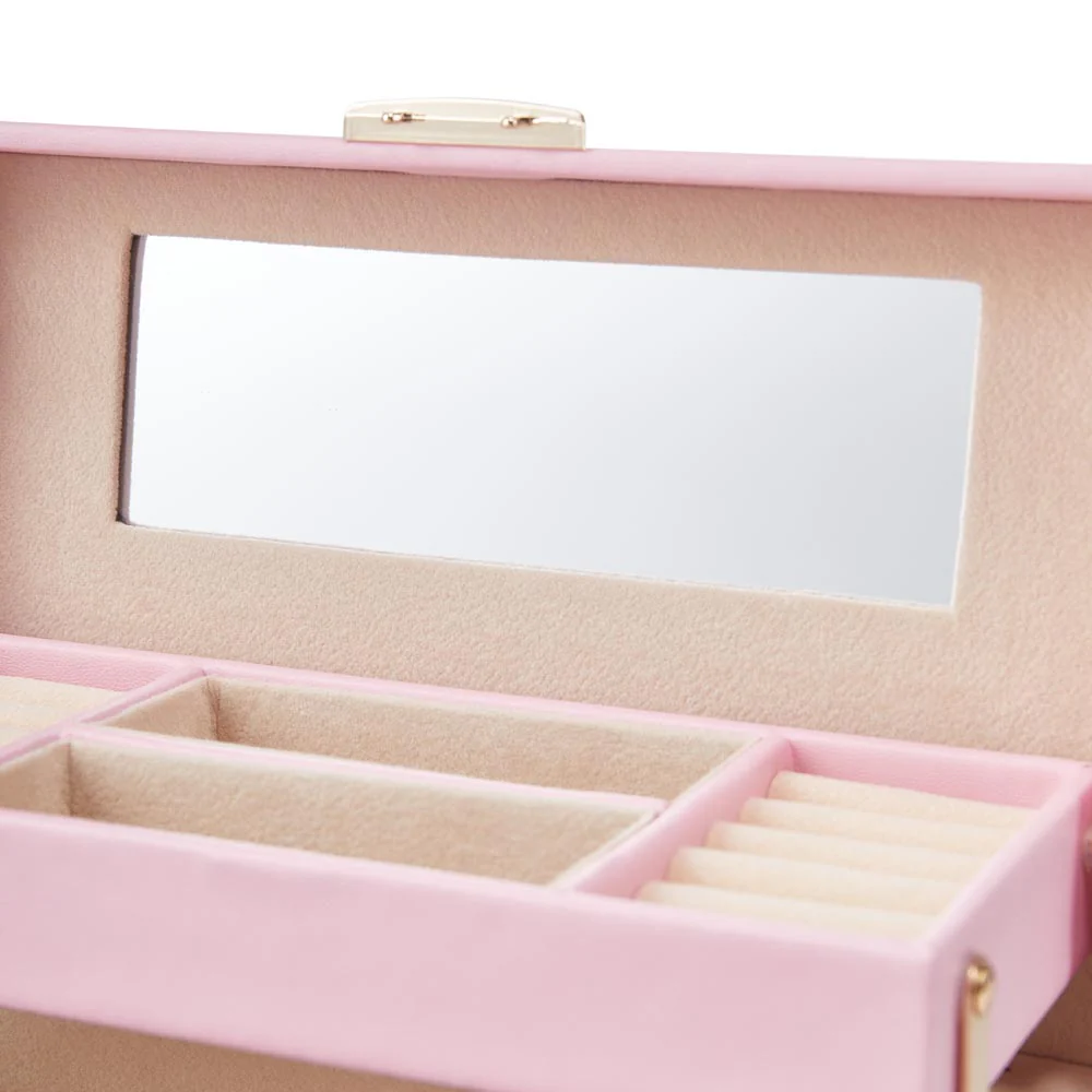 Sheonly Lockable Jewellery Storage Box with Drawer - Image 7