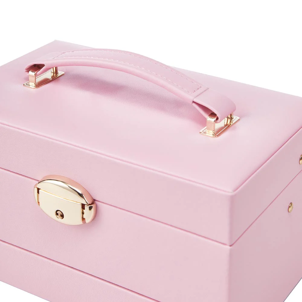 Sheonly Lockable Jewellery Storage Box with Drawer - Image 8