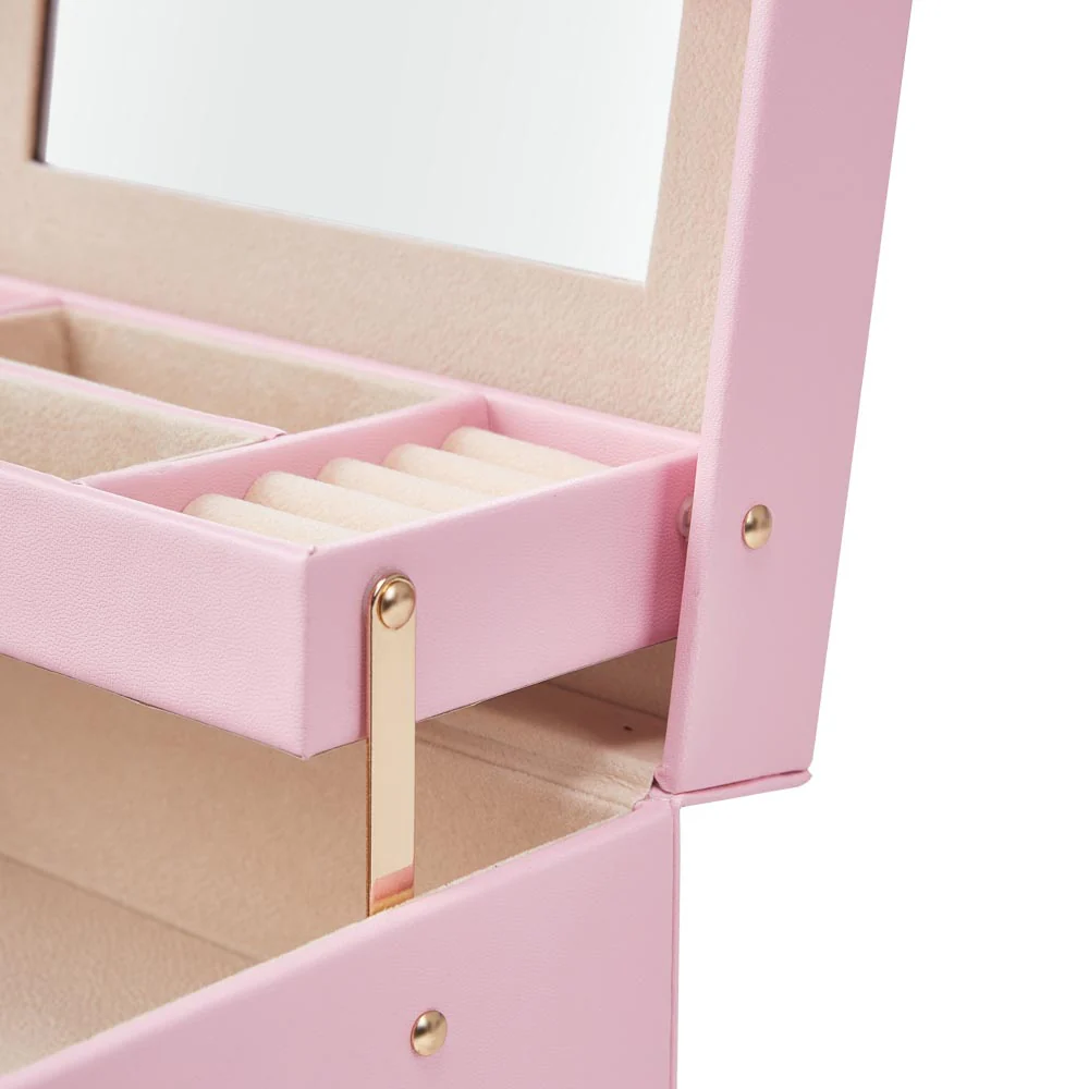 Sheonly Lockable Jewellery Storage Box with Drawer - Image 9