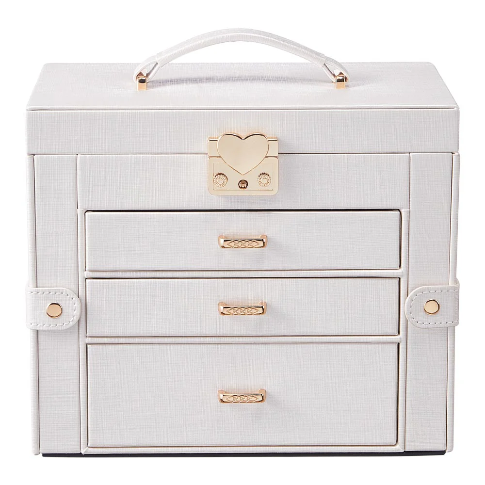 Sheonly Velvet Lined Jewellery Storage Box with Lock - Image 4