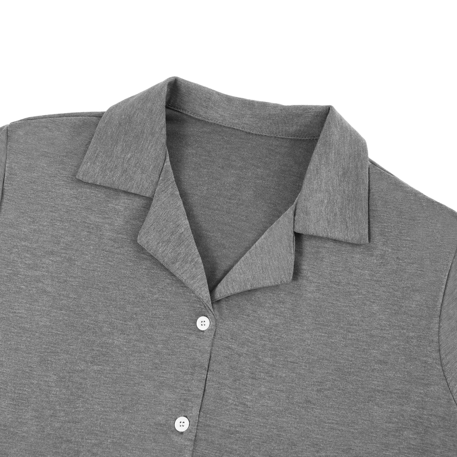 Short Sleeve Loungewear Set Grey - Image 6
