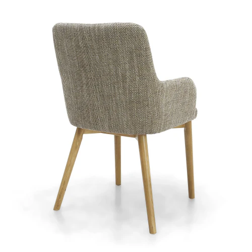 Sidcup Tweed Oatmeal Dining Chair - Set Of 2 - Image 2