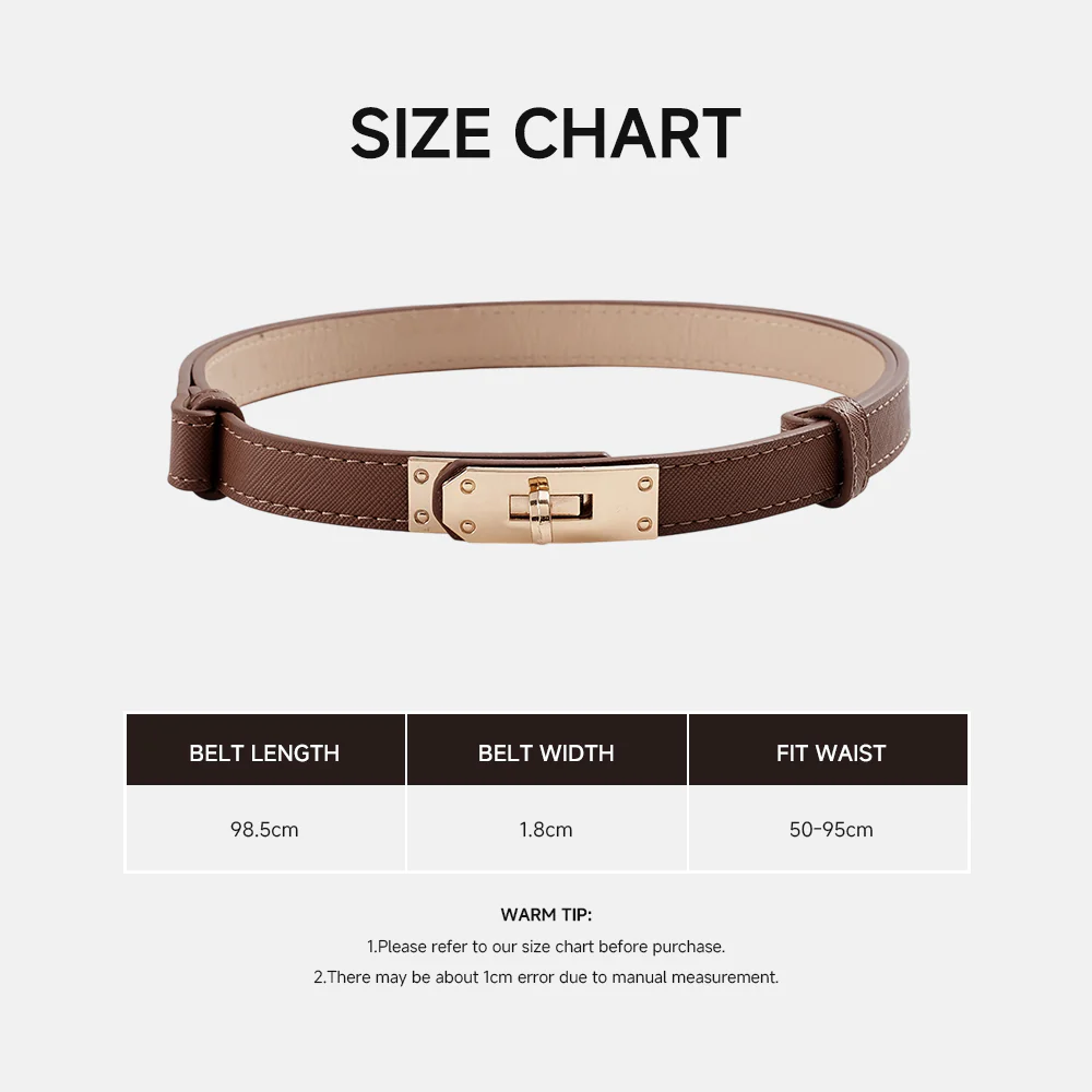 Sliding Adjustable Alloy Buckle PU Leather Belt - Image 8