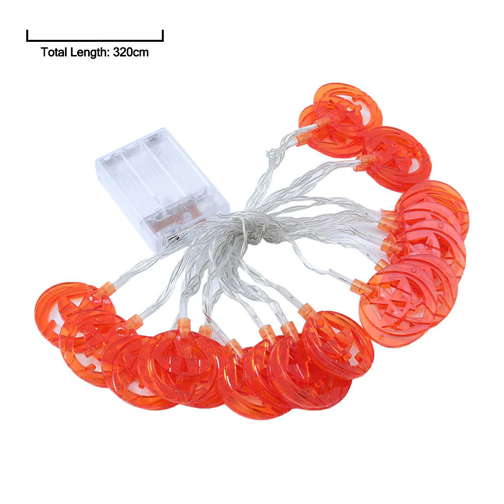 Smiley Pumpkin String Lights Decoration - Image 4