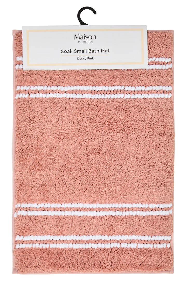 Soak Small Dusky Pink Bath Mat - Image 4