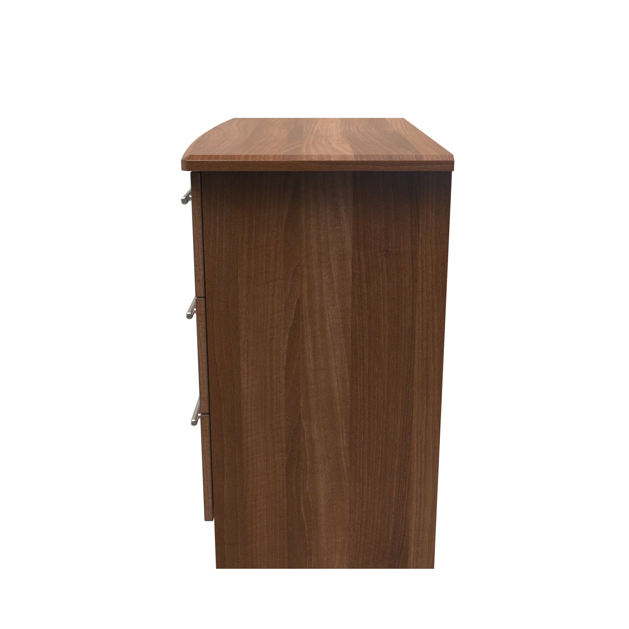 Sofia Ready Assembled 3 Drawer Chest in Noche Walnut - Image 2