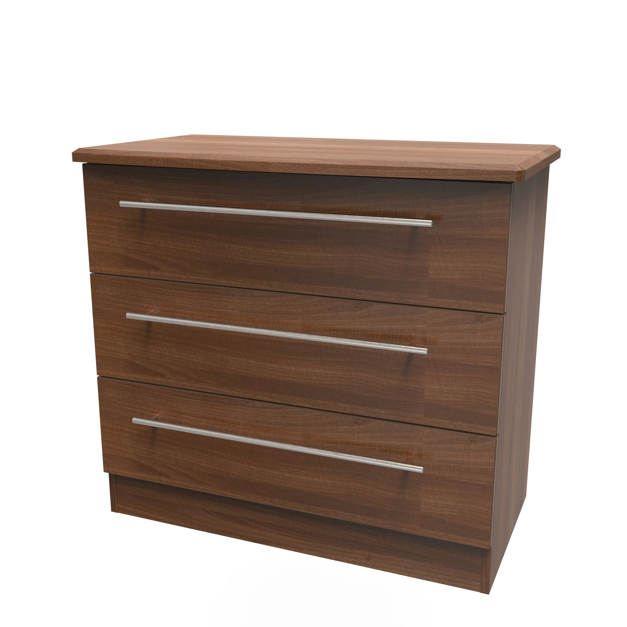 Sofia Ready Assembled 3 Drawer Chest in Noche Walnut - Image 3