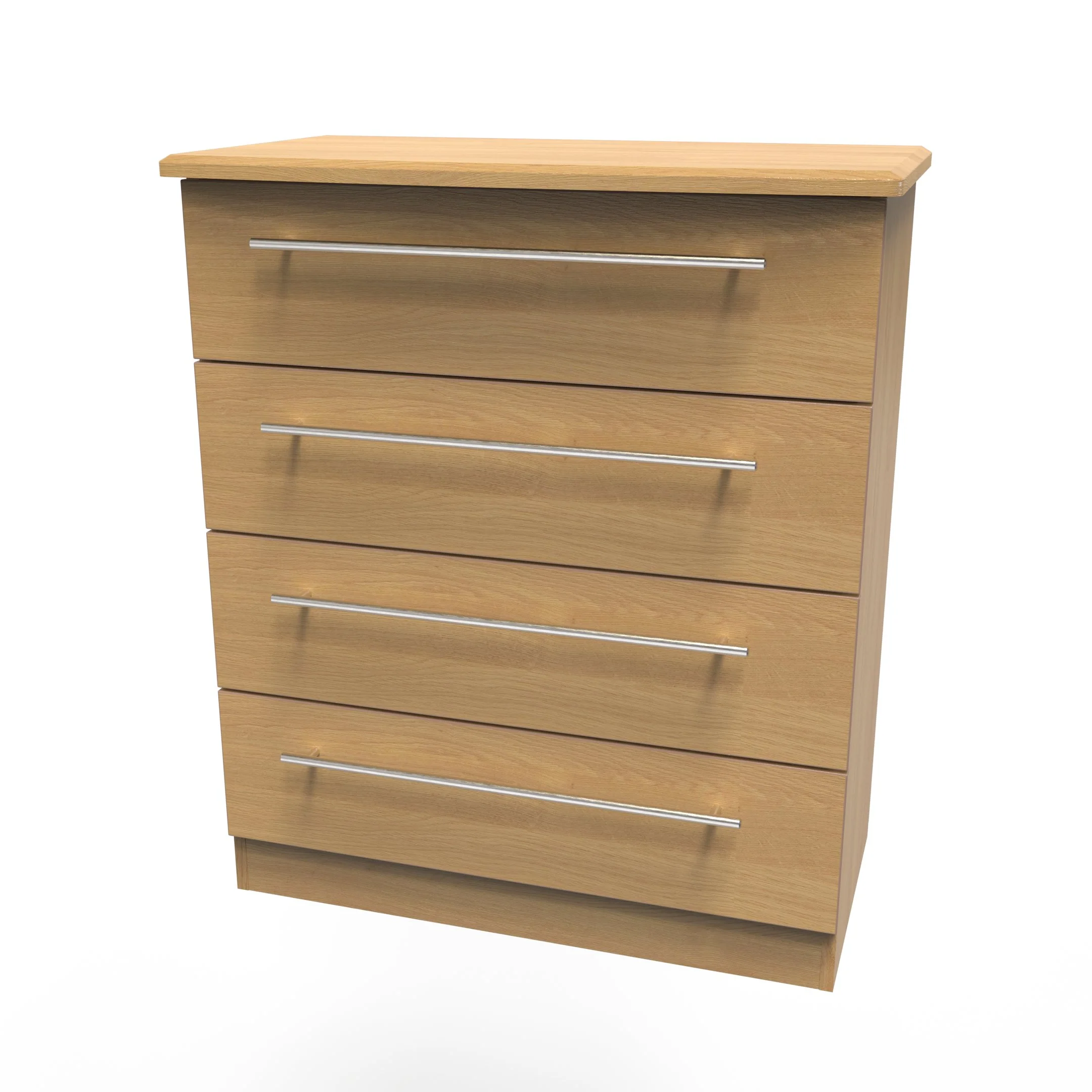 Sofia Ready Assembled 4 Drawer Chest in Modern Oak - Image 3